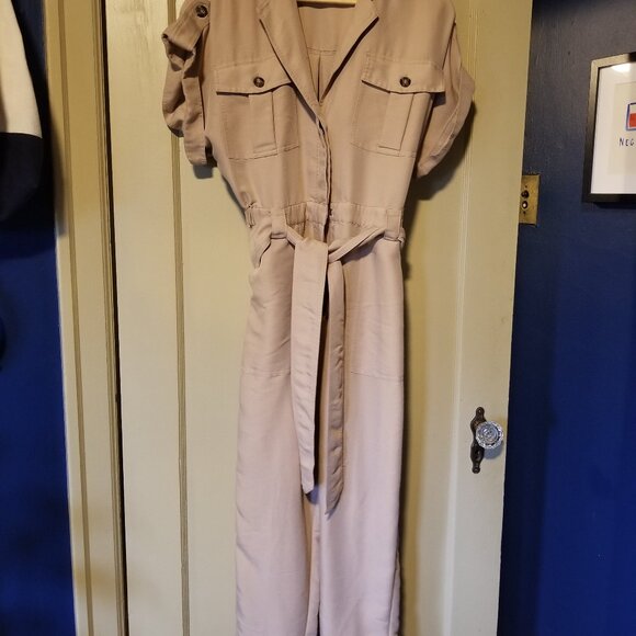 Safari jumpsuit military khaki one piece jumper - Picture 1 of 2